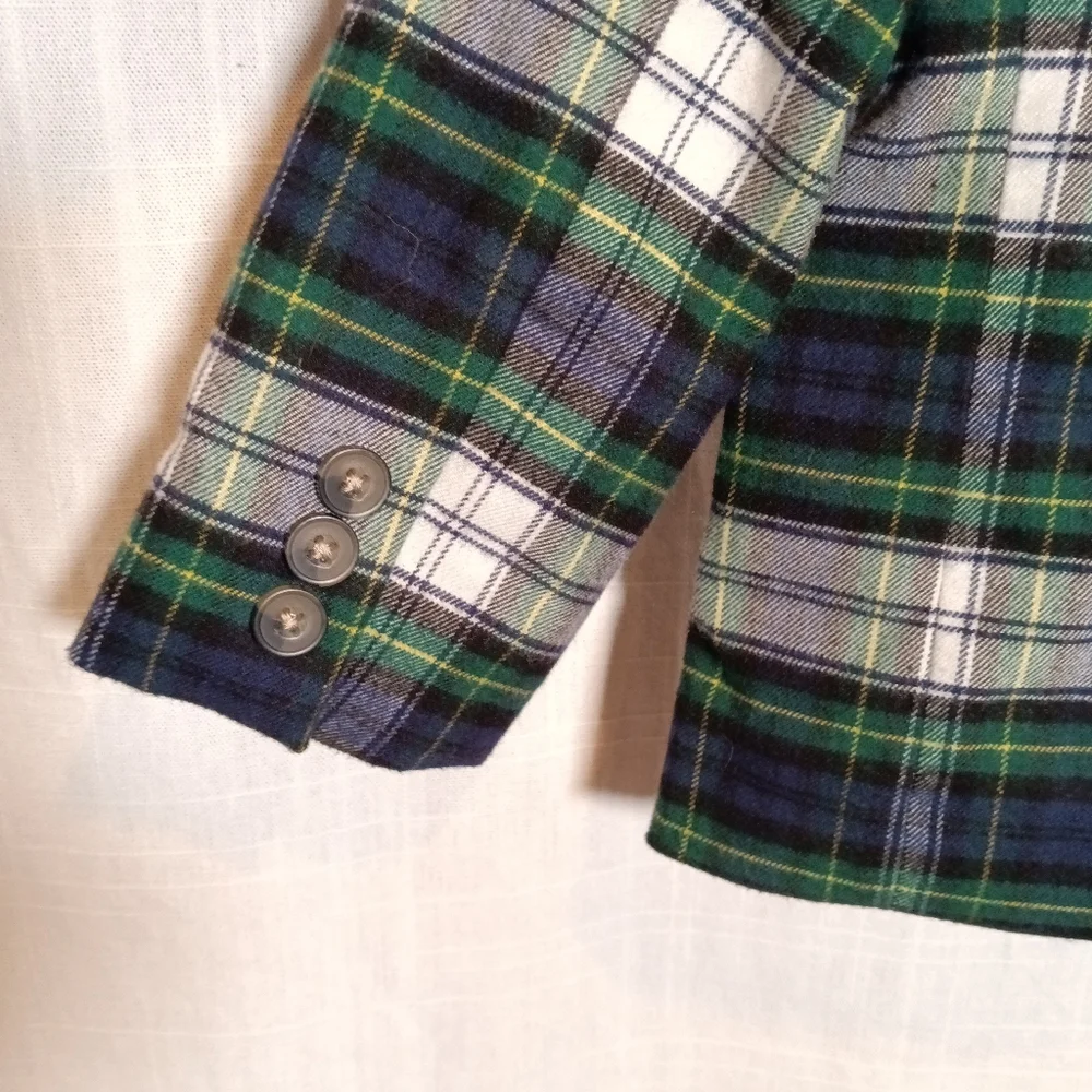 Janie&Jack Flannel Tartan Plaid Blazer Sport Coat Size 12-18M